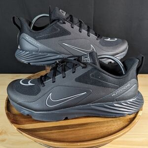 Nike Alpha Huarache 8 Pro Turf Black Lacrosse Shoes CZ6559-011 Men's Size 11